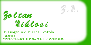zoltan miklosi business card